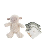 Little Linen Soft Plush Toy & Face Washers - Farmyard Lamb | Minimax