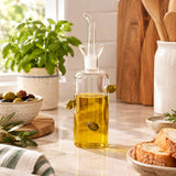 Assemble Gino Glass Oil Bottle Green Olive 8x16cm