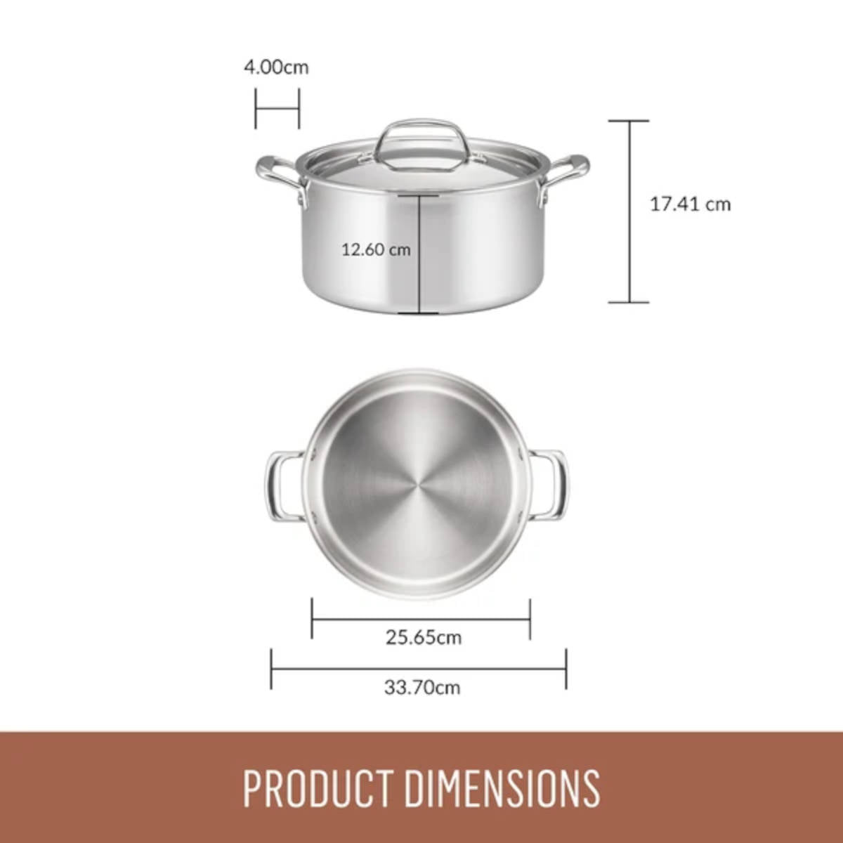 Essteele Eternita Stainless Steel Induction Covered Stockpot 24cm (5.6L)