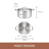 Essteele Eternita Stainless Steel Induction Covered Stockpot 24cm (5.6L)