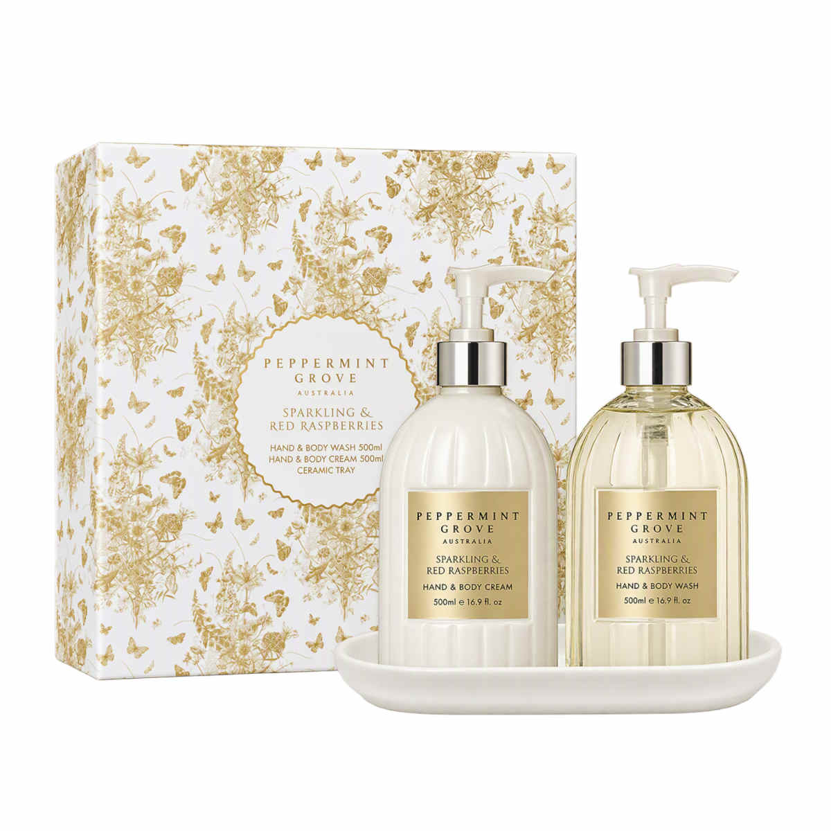 Peppermint Grove Sparkling & Red Raspberries Hand Care Gift Set (Set of 2)