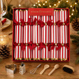 Vixen & Velvet Candy Cane Stripe Cracker  Red/White Set of 6 | Minimax