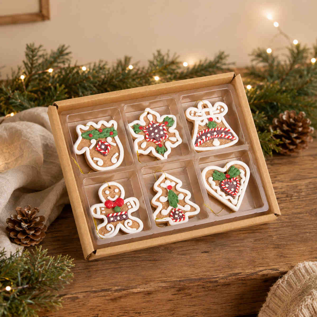 RAZ Mini Gingebread Cookie Decoration (Box of 6)