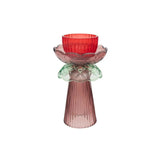 Swing Gifts Pemina Glass Votive Holder Red Green 21cm