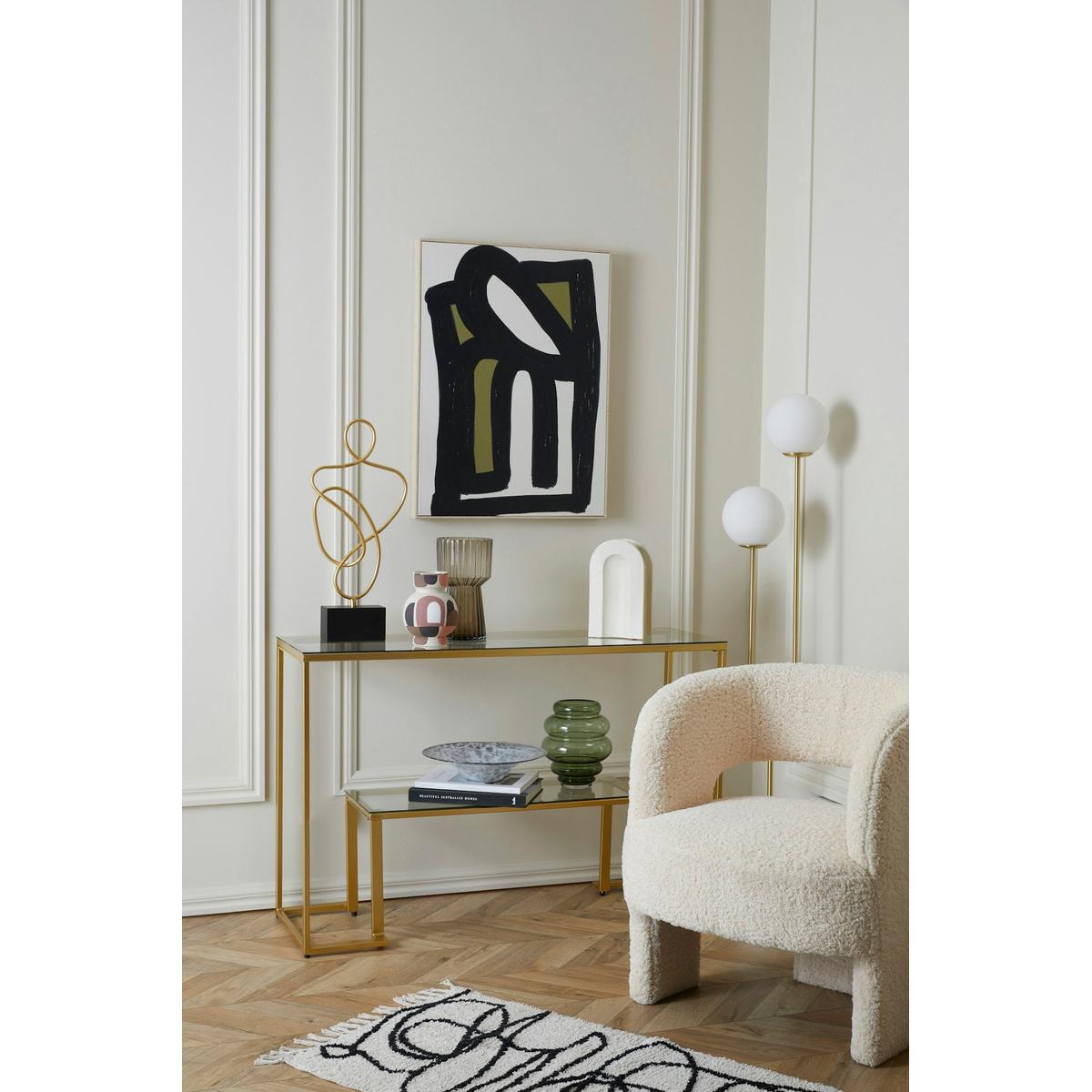 Amalfi Tivoli Floor Lamp White & Gold 32x20x150cm