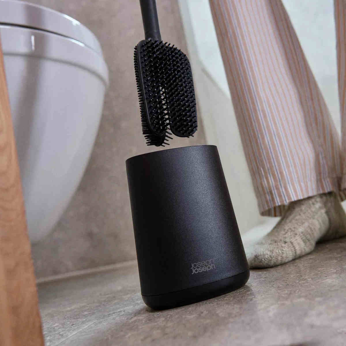 Joseph Joseph 360 Lite Matt Black Toilet Brush | Minimax