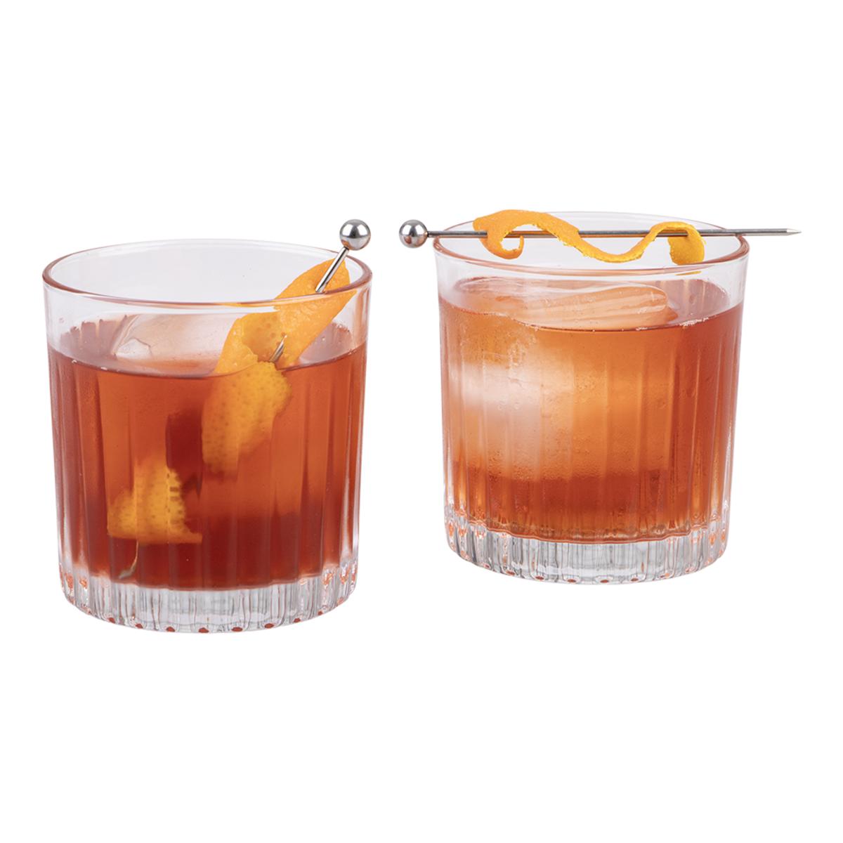 Bartender Stainless Steel Cocktail Picks Set of 10 | Minimax - with two cocktails