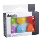 Bartender Drink Marker Parasol Clips Set of 6 | Minimax