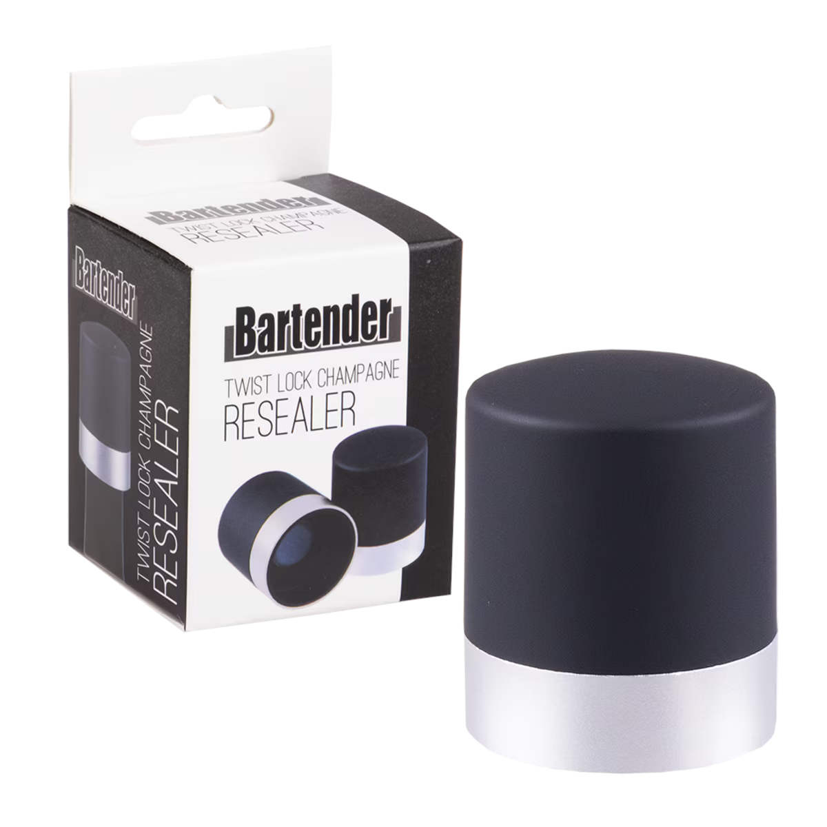 Bartender Twist-Lock Champagne Resealer - Silver | Minimax