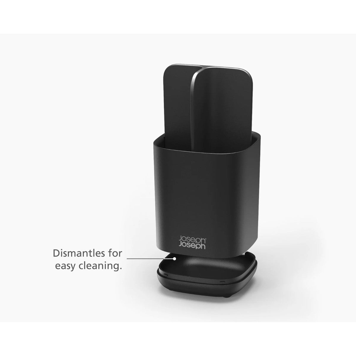 Joseph Joseph EasyStore™ Toothbrush Holder Matte Black | Minimax