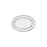 Chef Inox Oval Platter Stainless Steel Rolled Edge 35cm