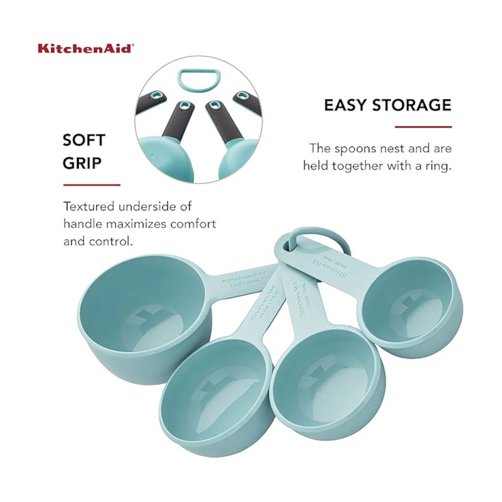 KitchenAid Classic Plastic Measuring Cups Mineral Water (Set of 4) | Minimax