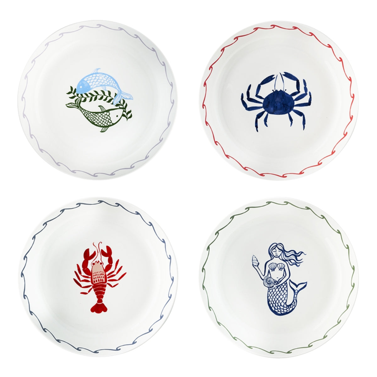 Porto Nautilus Dinner Bowl Assorted 21.5cm