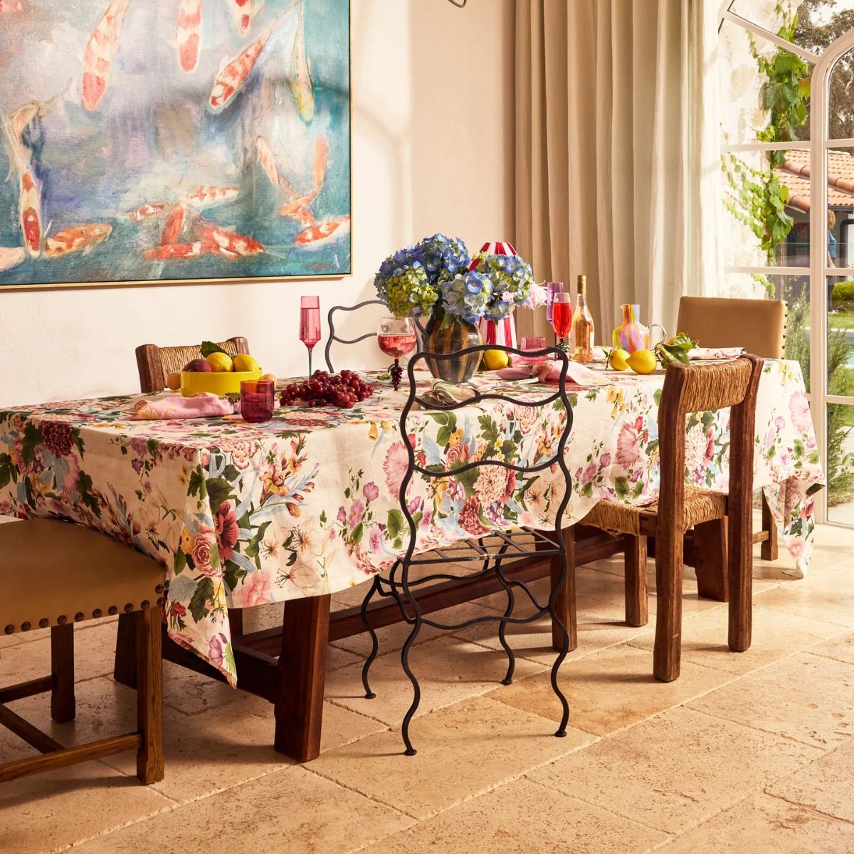 Kip&Co Belle Floral Tablecloth 350x180cm
