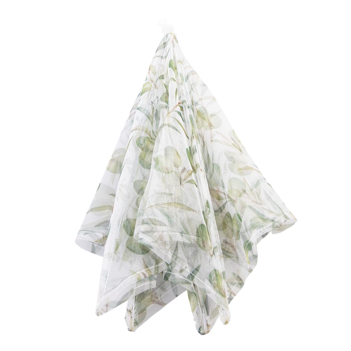 Alfresco Lane Olives Square Food Cover 40cm – reusable mesh food tent with lemon print design, perfect for protecting meals outdoors.