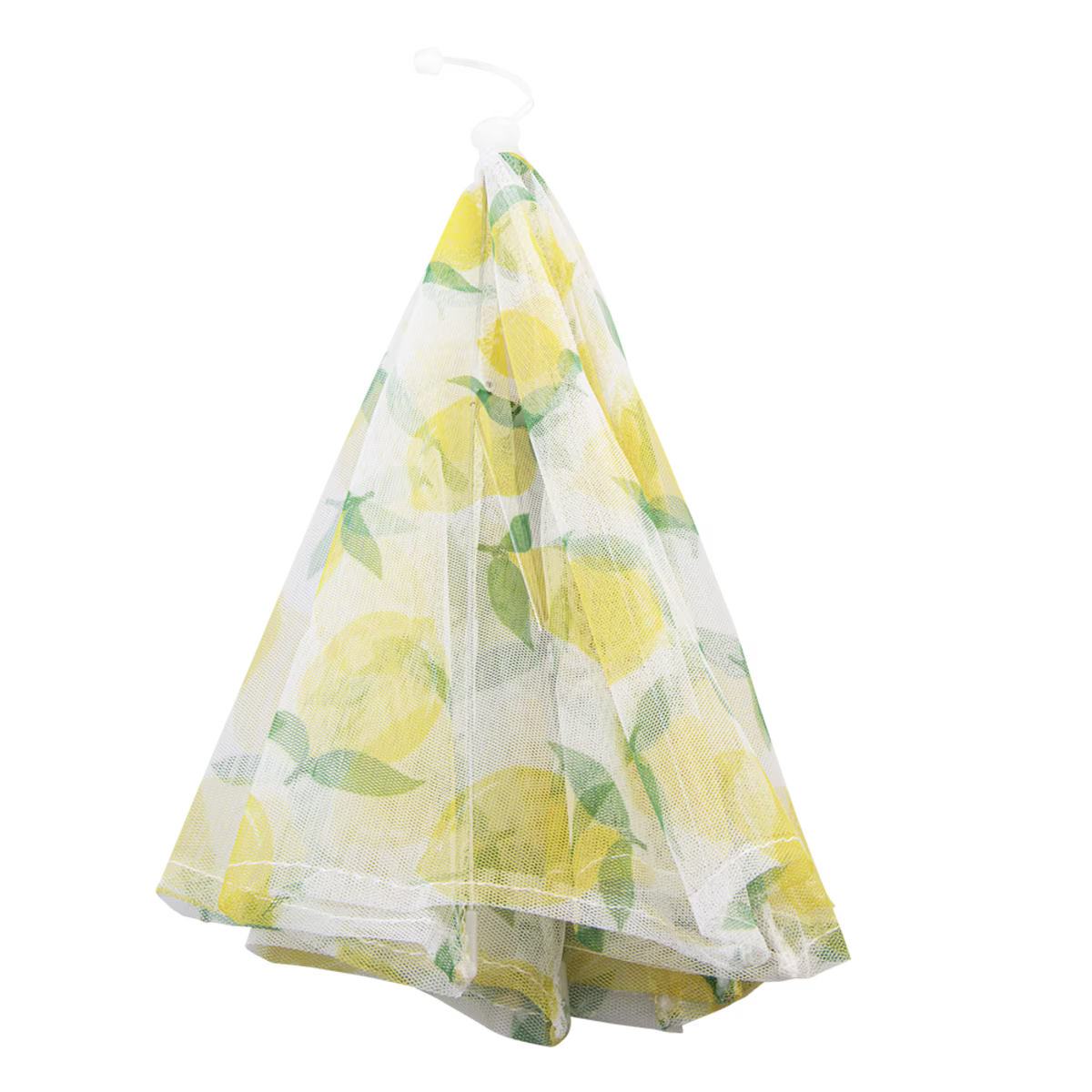 Alfresco Lane Lemons Round Food Cover 40cm – dome-shaped mesh cover with lemon print design, perfect for outdoor dining and picnics.