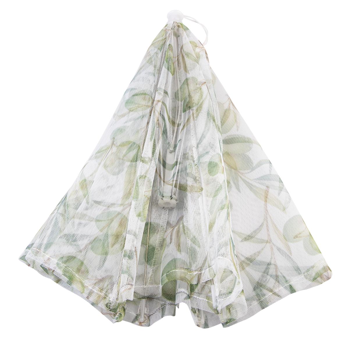 Alfresco Lane Olives Round Food Cover 40cm – dome-shaped mesh cover with lemon print design, perfect for outdoor dining and picnics.