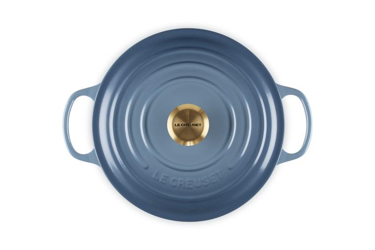 Le Creuset Cast Iron Deep Round Casserole Chambray 26cm (6.3L) | Minimax