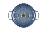 Le Creuset Cast Iron Deep Round Casserole Chambray 26cm (6.3L) | Minimax