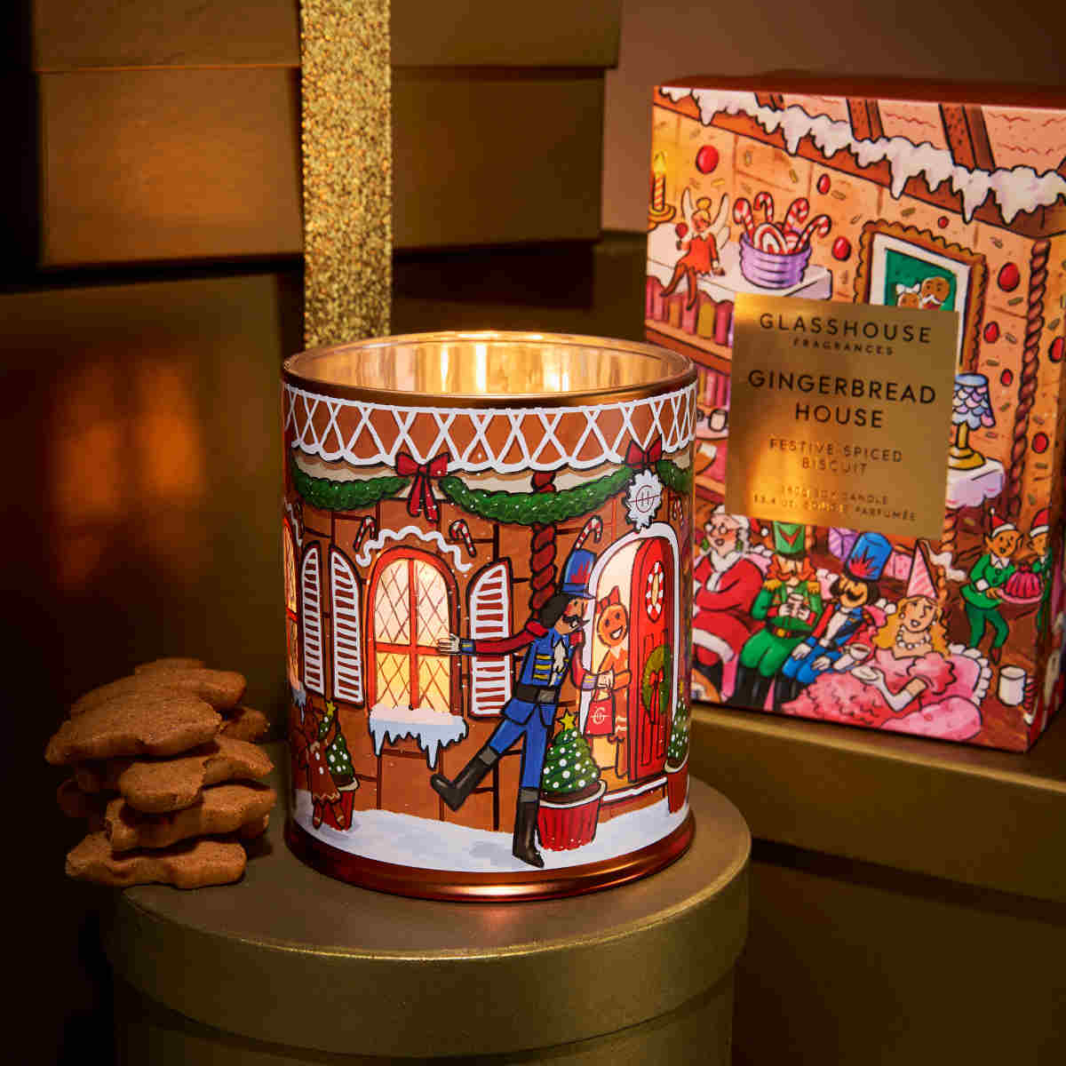 Glasshouse Fragrances Gingerbread House 2026 Candle 380g | Minimax