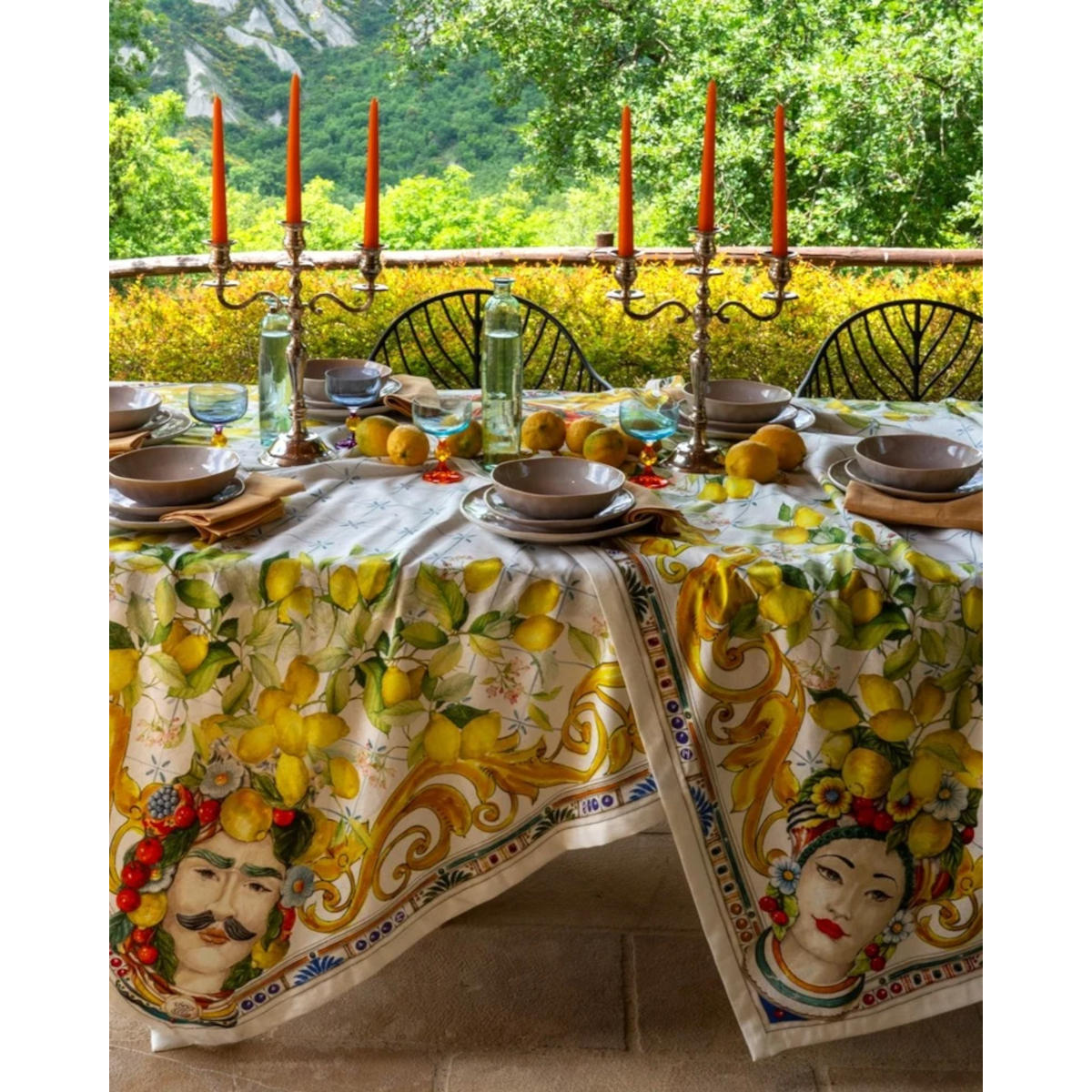 Tessitura Toscana Telerie Zagara Linen Cotton Tablecloth 170x270cm