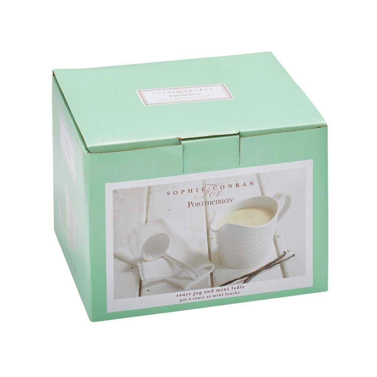 Portmeirion Sophie Conran Sauce Jug & Mini Ladle | Minimax - packaging