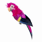 Pure Christmas Glitter Sequin Parrot Pink 45cm