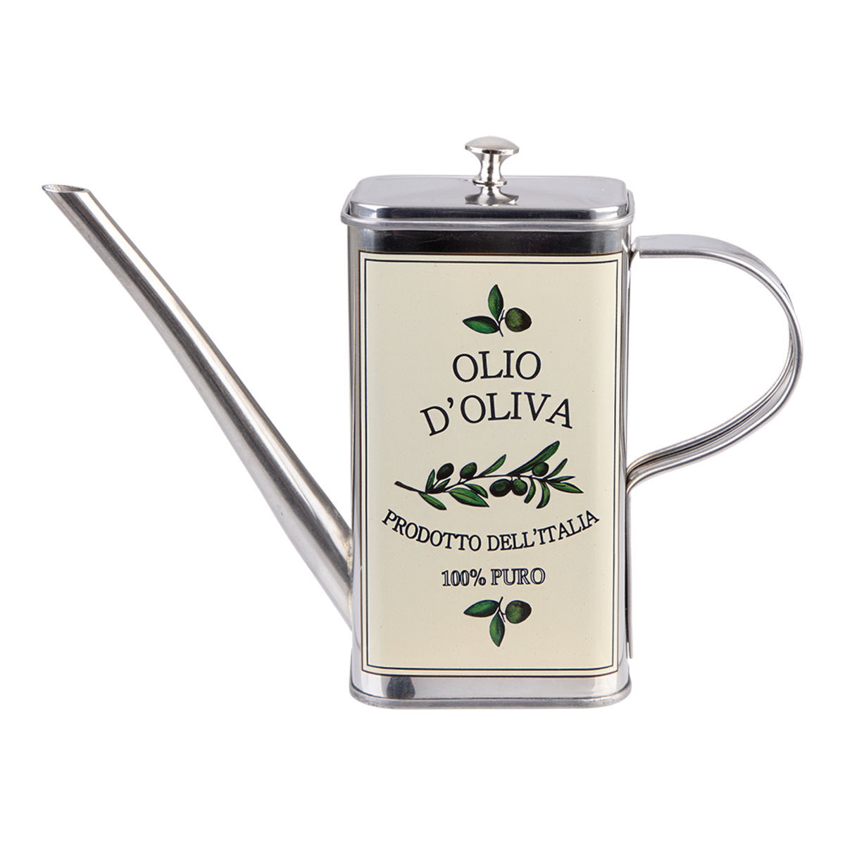 Alfresco Lane Stainless Steel Decorative Rectangular Oil Can 500ml