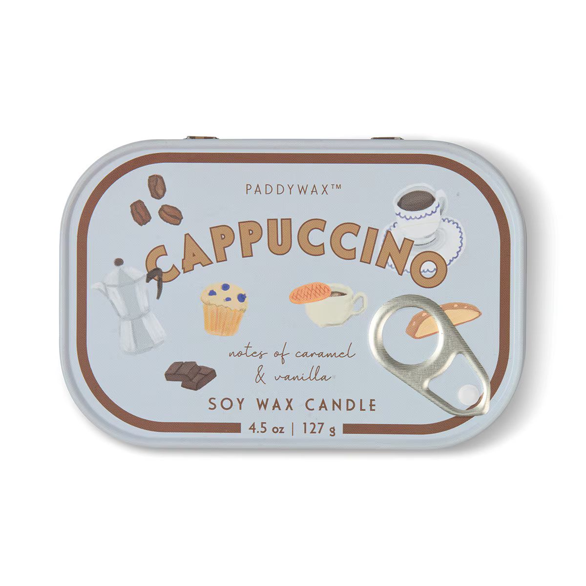 Paddywax Bistro Cappuccino Tin Candle 127g