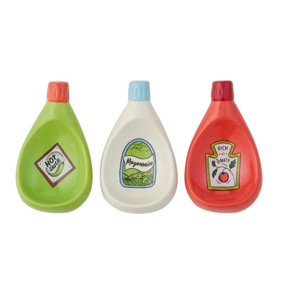 Assemble Condiment Ceramic Dip Bowls 3 Assorted 12x6x5cm | Minimax