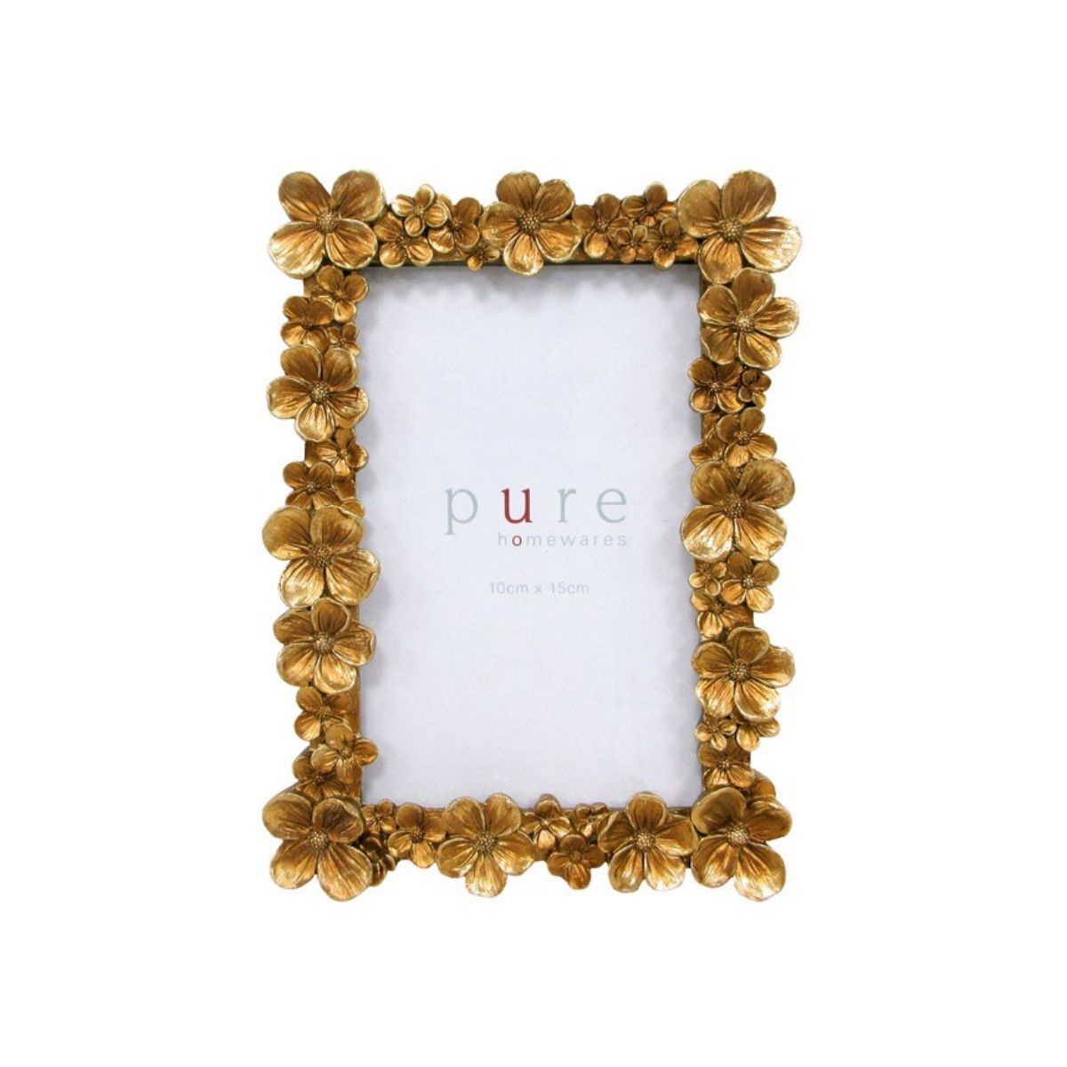 Swing Gifts Britta Resin Flower Photo Frame Gold 15x10cm