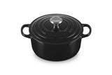 Le Creuset Signature Cast Iron Round Casserole Black Onyx 24cm (4.2L) | Minimax