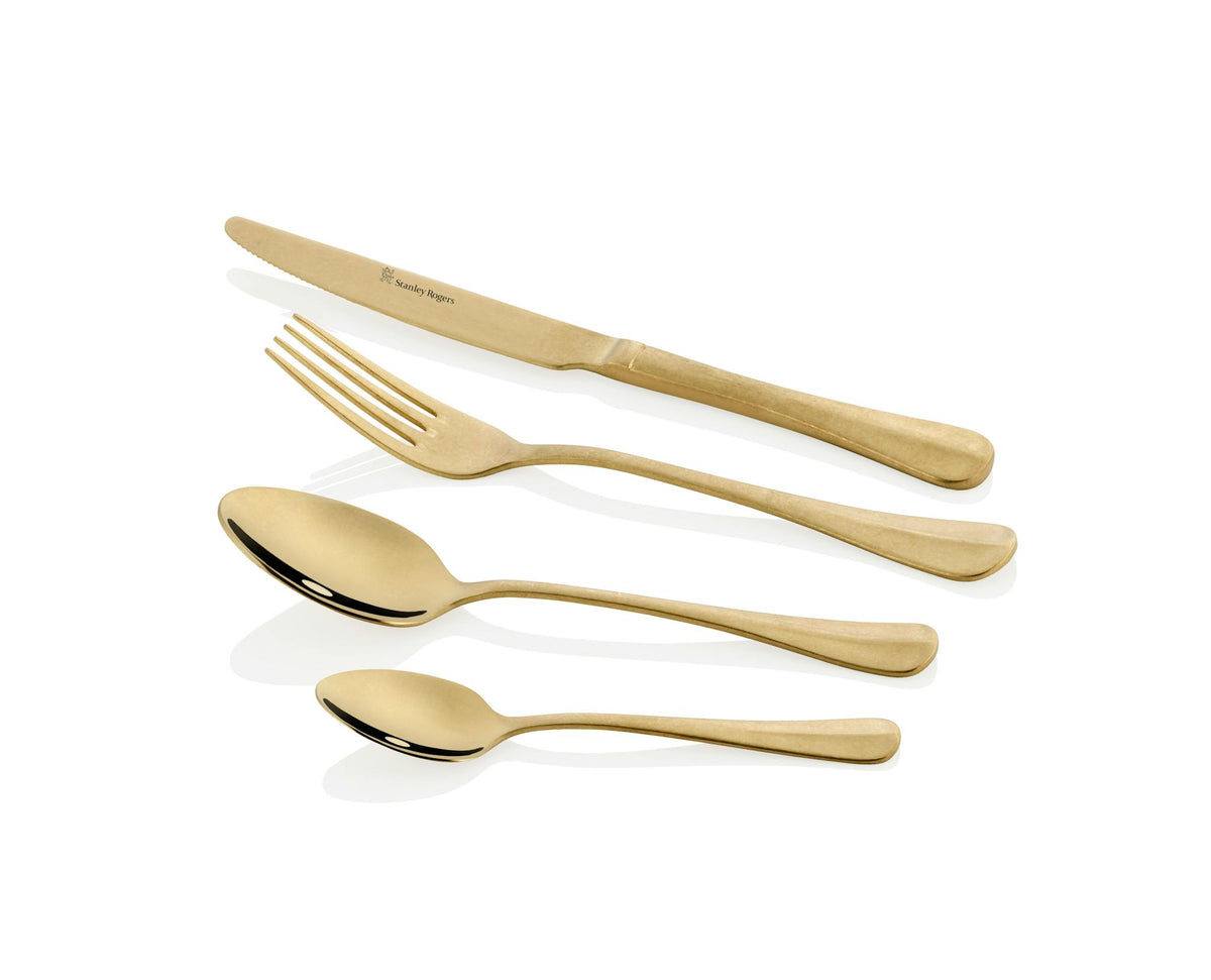 Stanley Rogers Baguette Champagne Gold Vintage 16 Piece CutlerySet