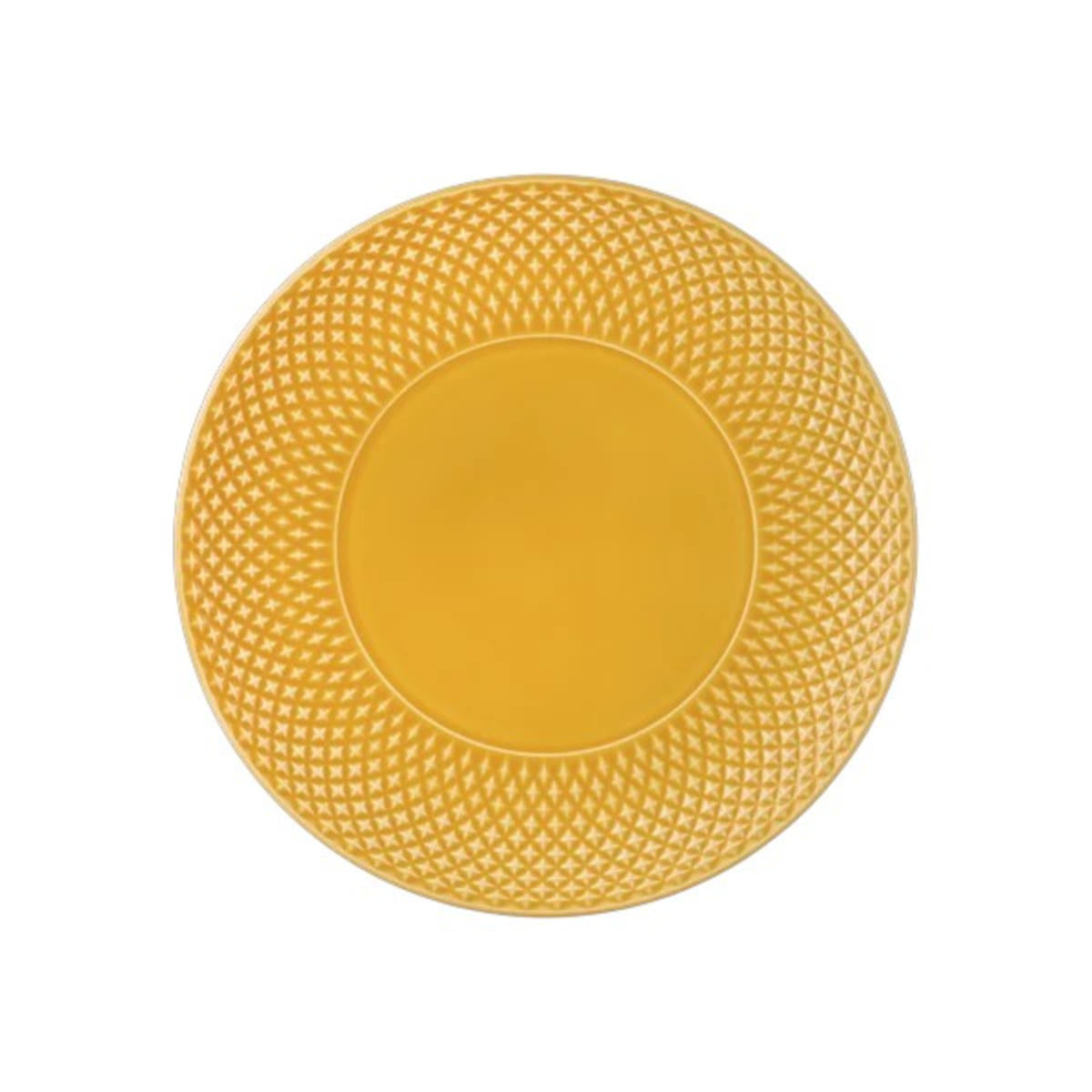Bordallo Pinheiro Bicos Yellow Dinner Plate