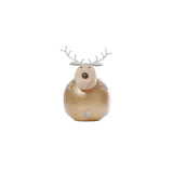 Noel Round Reindeer With Stars Gold Silver 9cm
