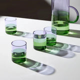 Fazeek Two Tone Tumblers Lilac Green 270ml Set of 4