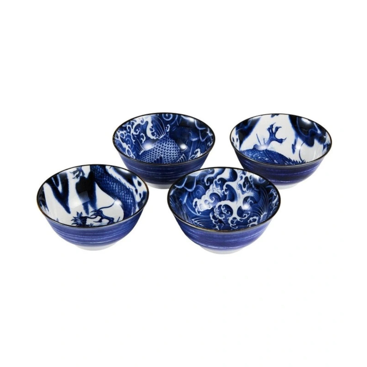 Tokyo Design Japonism Bowl Blue 14cm (Set of 4) | Minimax