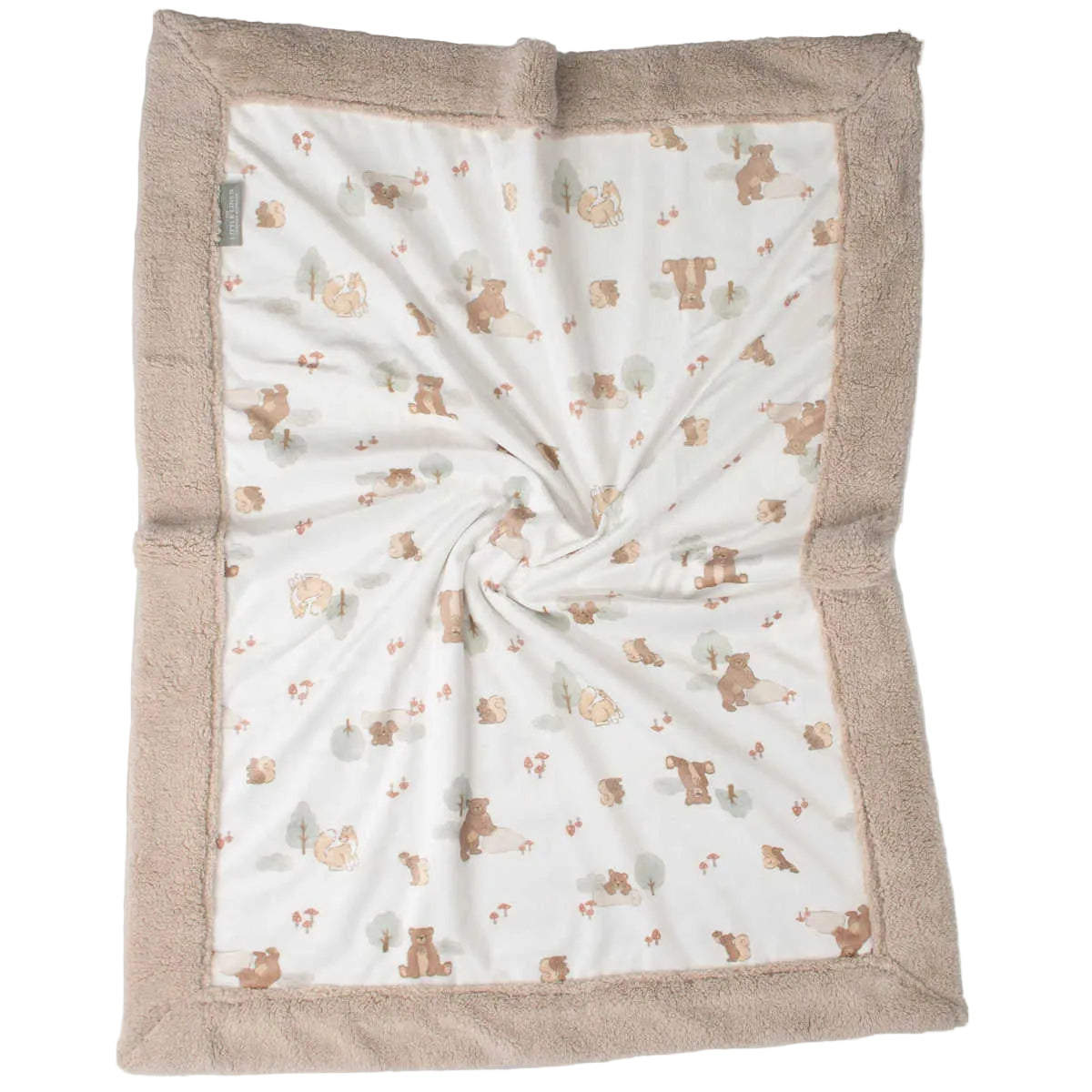 Little Linen Bushland Bear Baby Snuggle Blanket | Minimax