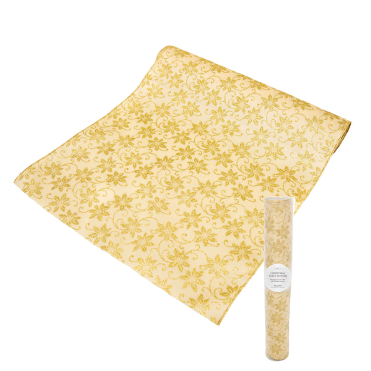 Swing Gifts Patterned Table Runner Champagne 35x200cm | Minimax