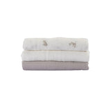 Little Bamboo Baby Muslin Wraps Stone Grey (Pack of 3) | Minimax