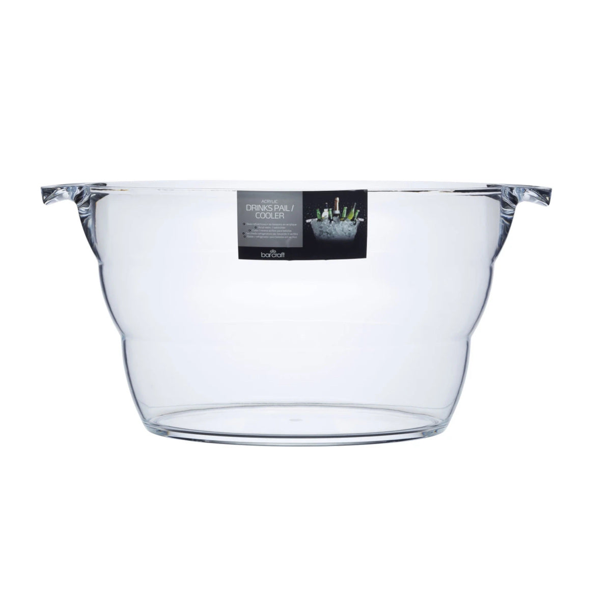 BarCraft Oval Drinks Cooler Acrylic Large