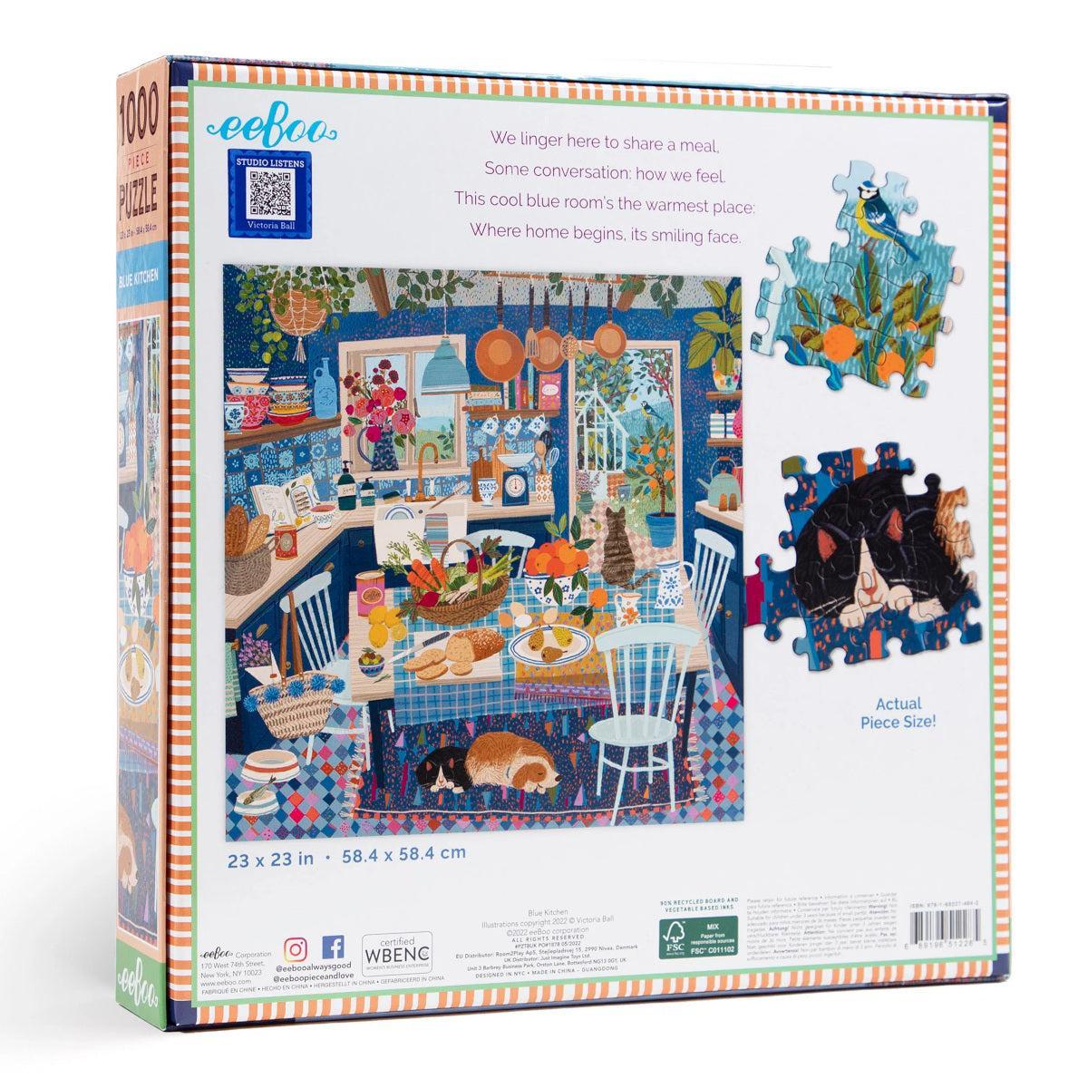 Eeboo Blue Kitchen 1000 Piece Puzzle