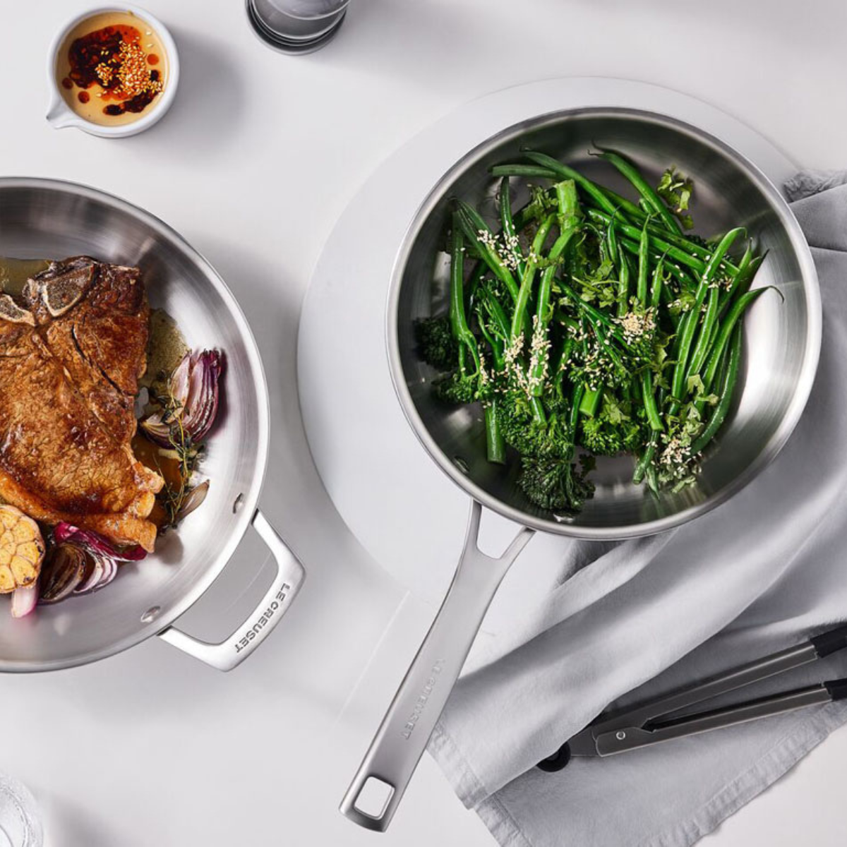 Le Creuset Essential 3-Ply Stainless Steel Frying Pan 20cm