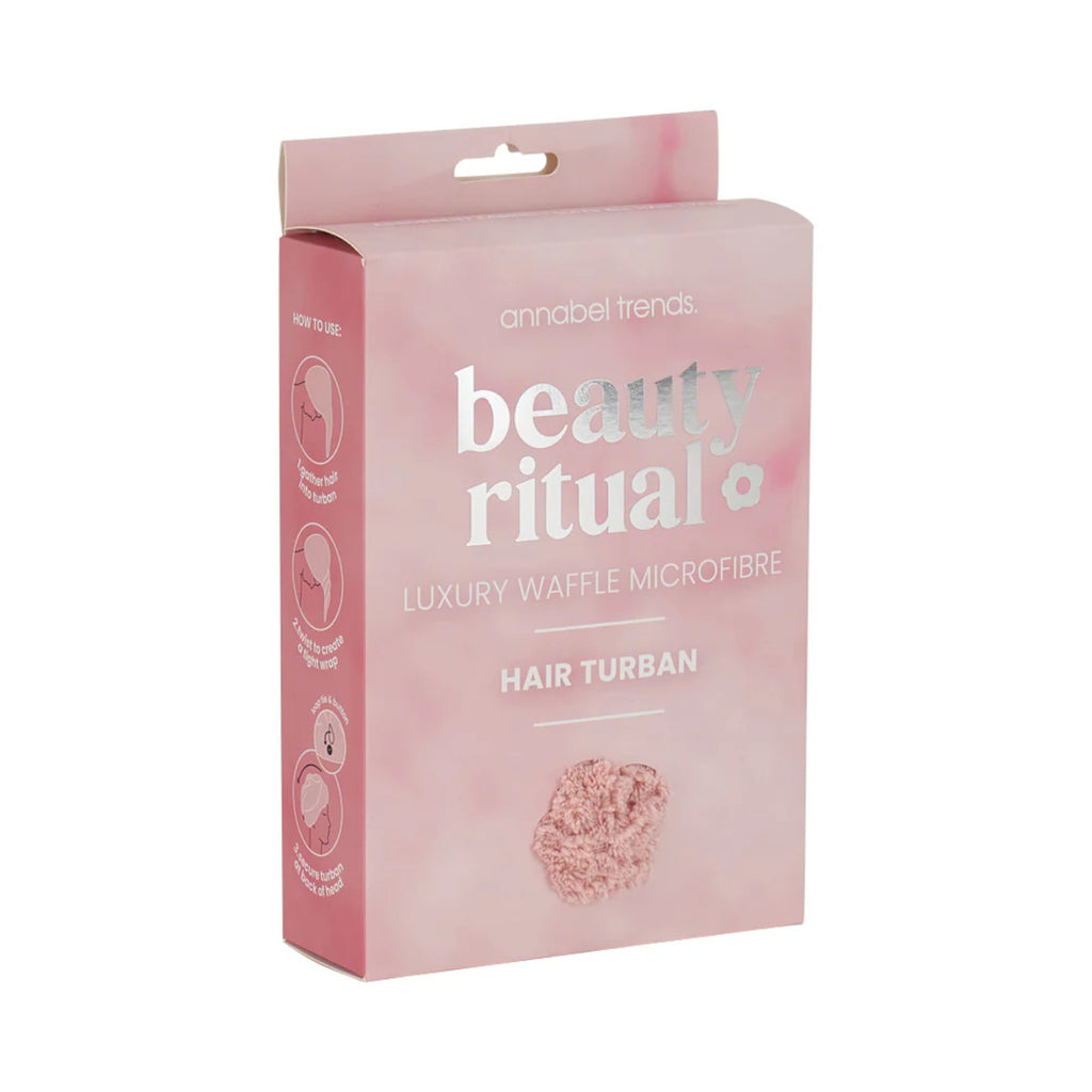Annbel Trends Beauty Ritual Luxury Waffle Hair Turban Dusty Pink | Minimax