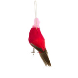 Vixen & Velvet Efina Feather Bird Decoration Red 20cm | Minimax