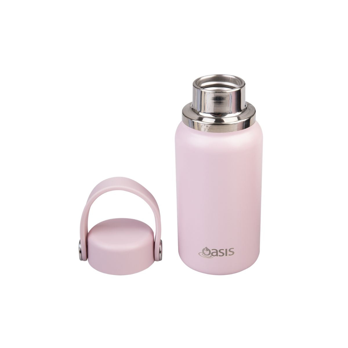 Oasis Stainless Steel Double Wall Insulated Mini Bottle Pink 200ml