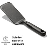 OXO Black spatula with handle on a white background | Minimax
