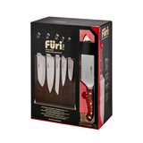 Furi Triple Rivet Magnetic Slimline Knife Block Set 6 Piece