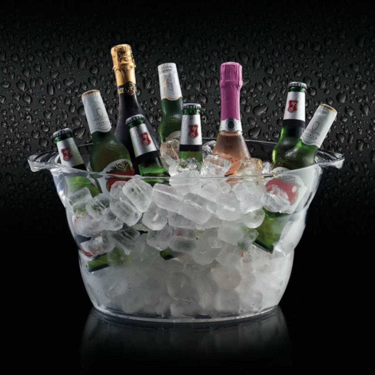 BarCraft Oval Drinks Cooler Acrylic Large