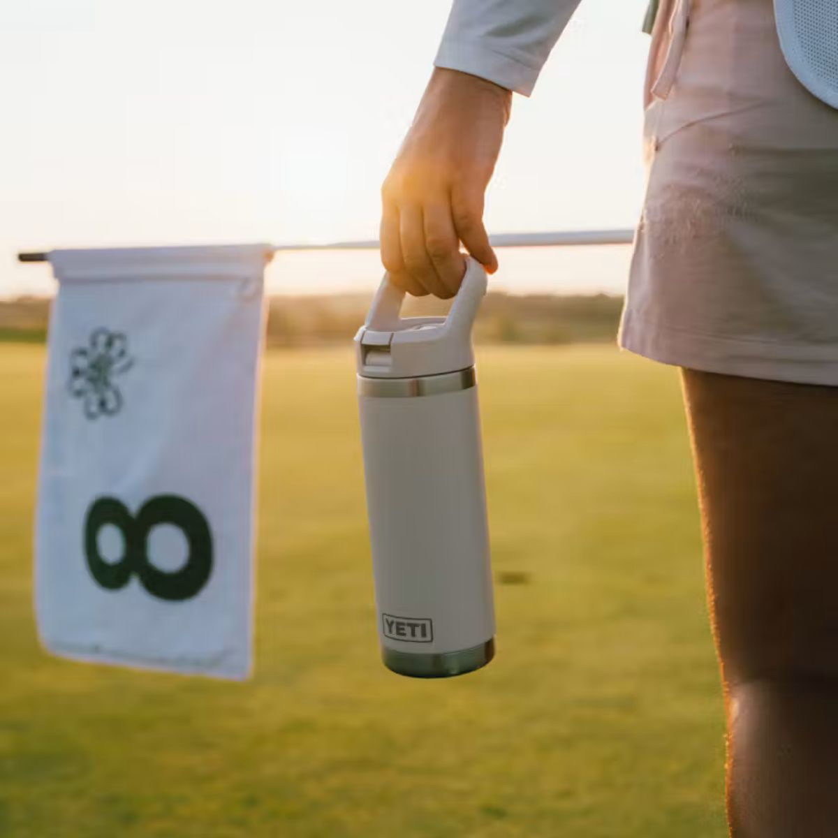 YETI Rambler Water Bottle with Straw Cap Pampa Green 532ml